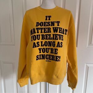 Madhappy Tokyo Limited Edition Yellow Gold Crewneck Sweatshirt Unisex Medium NEW